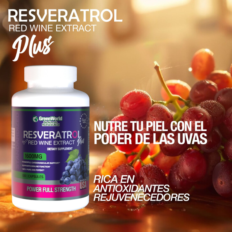 Resveratrol 2x1: El Antioxidante Natural que Transforma tu Salud ❤️