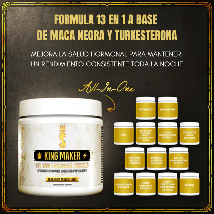 🔥 King Maker® 120 CAPSULAS – Potencia Extrema 💪⚡ Rendimiento, Fuerza y Energía en una Cápsula 🚀