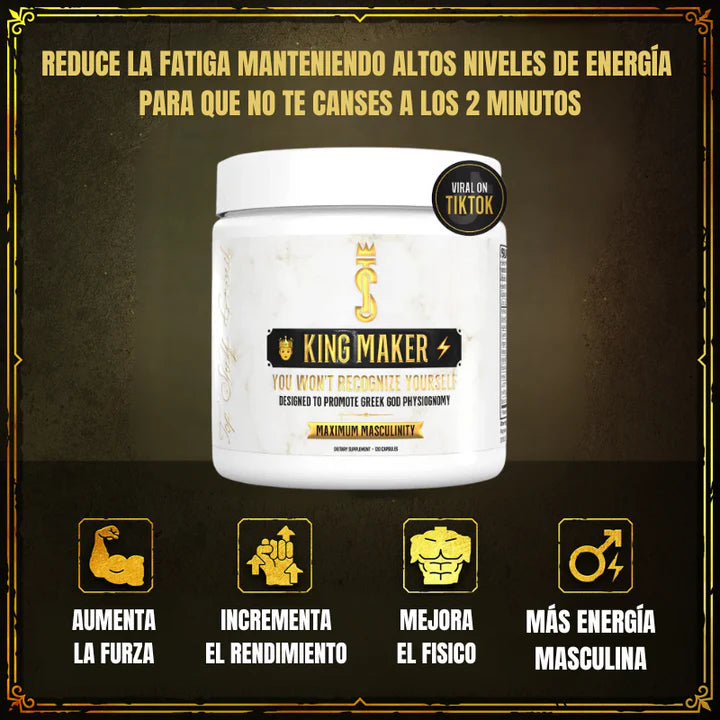🔥 King Maker® 120 CAPSULAS – Potencia Extrema 💪⚡ Rendimiento, Fuerza y Energía en una Cápsula 🚀