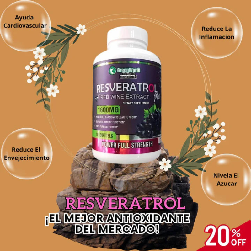 Resveratrol 2x1: El Antioxidante Natural que Transforma tu Salud ❤️