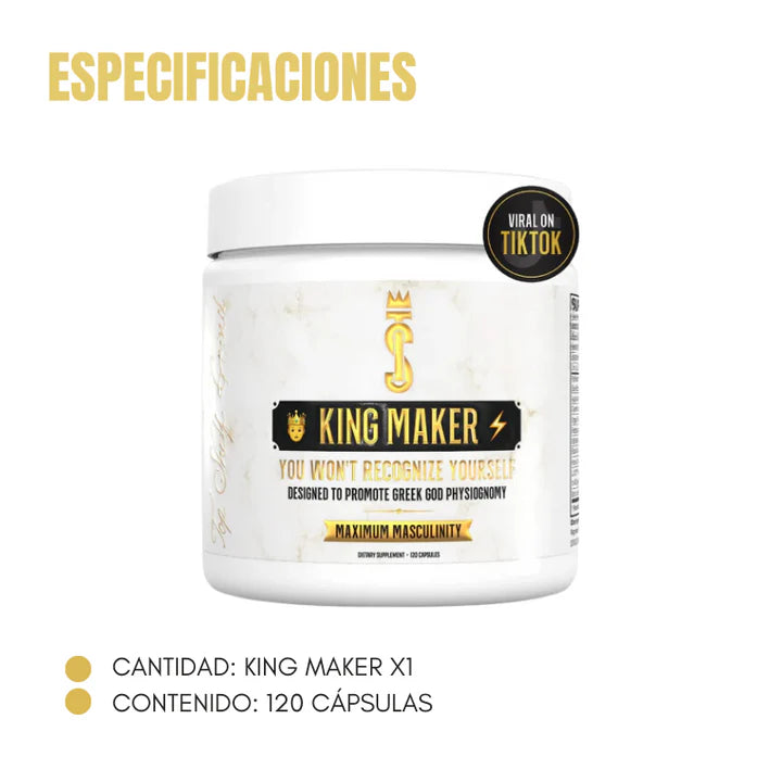 🔥 King Maker® 120 CAPSULAS – Potencia Extrema 💪⚡ Rendimiento, Fuerza y Energía en una Cápsula 🚀