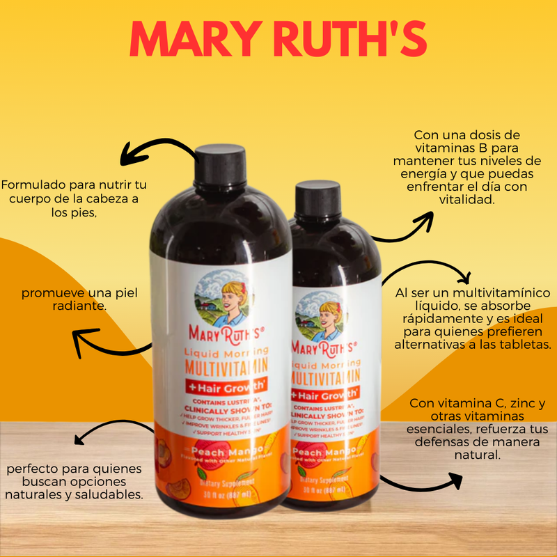 Todo en Uno: Mary Ruth’s Multivitaminas para la Belleza de Cabello, Uñas y Piel 🌟