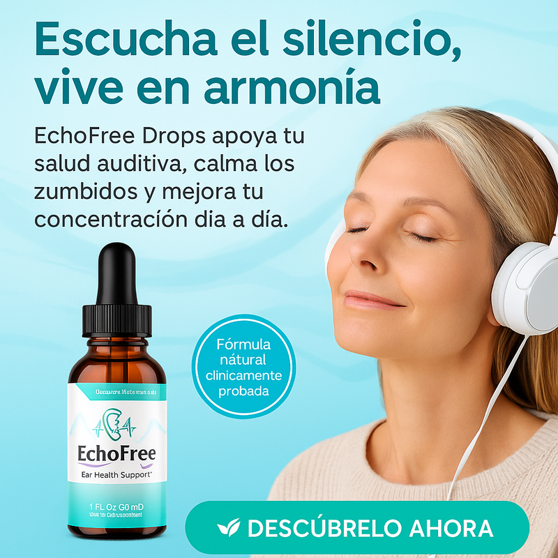 🔊👂EchoFree Drops – ¡Di adiós al tinnitus y recupera tu audición naturalmente!