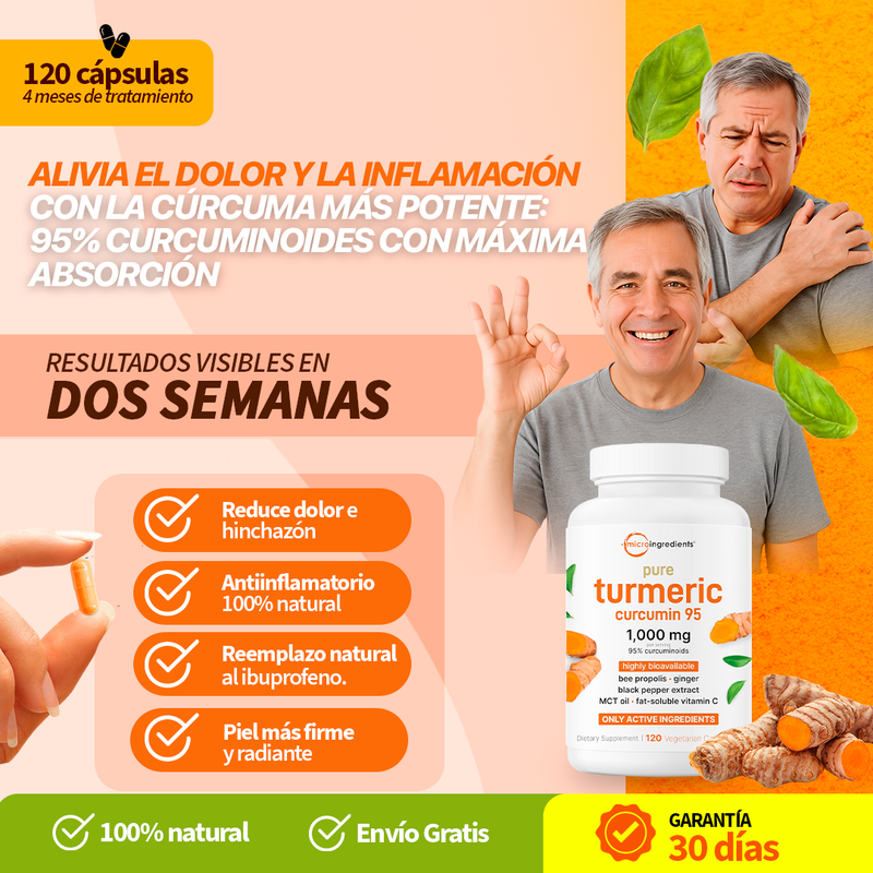 ✨💛 Turmeric Curcum Microingredients 🌿🔥 energía, salud y bienestar en cada cápsula